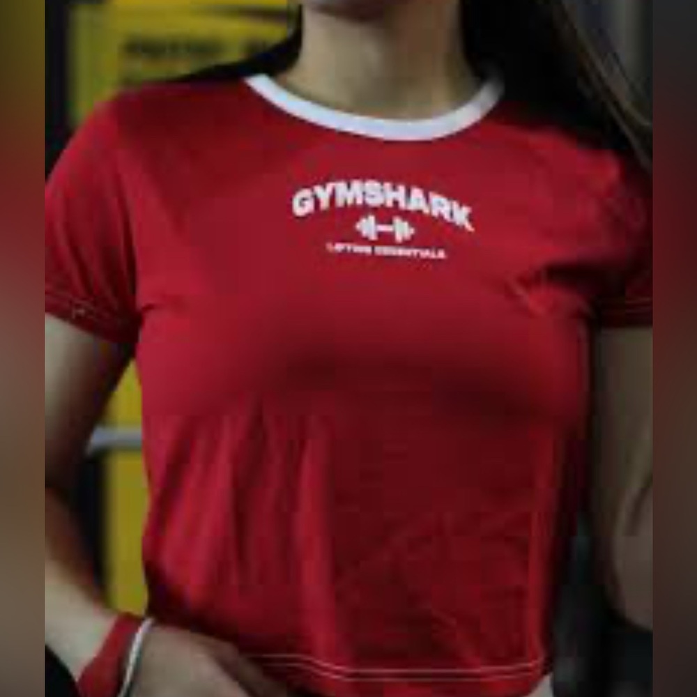 Gymshark graphic red shirt